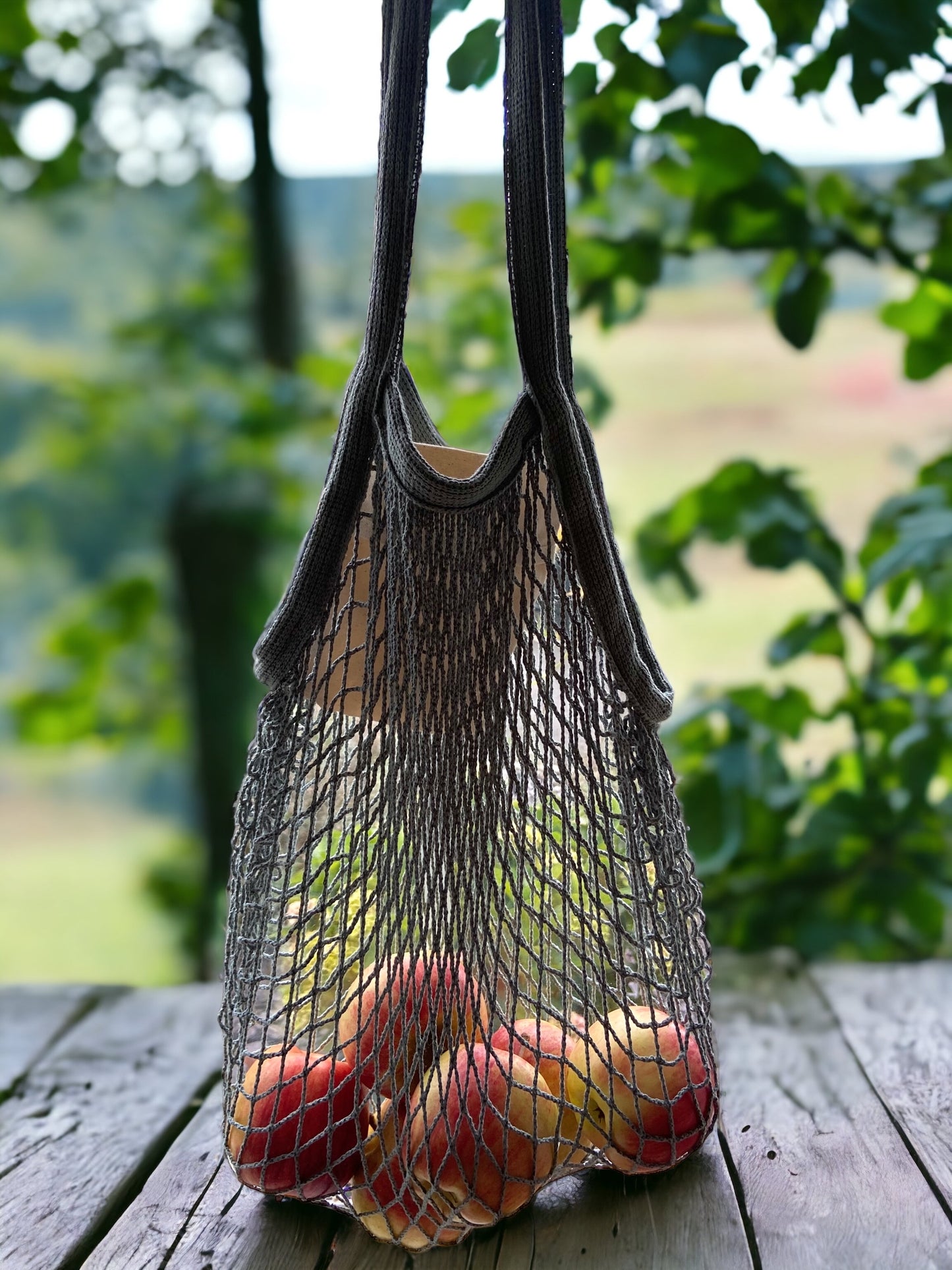 Teal Cotton Net Bag